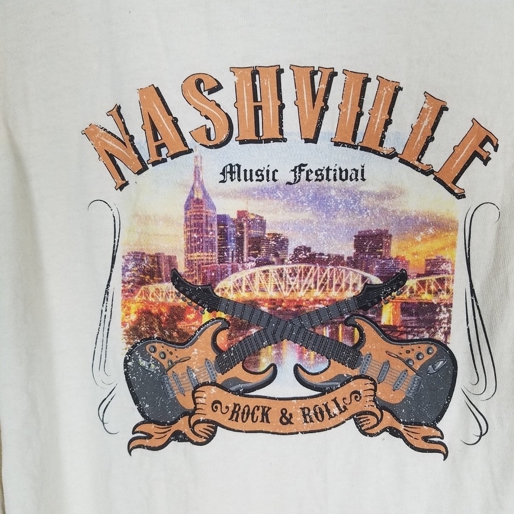 Recycle threads nashville music city music festival garfic crop tank top - Picture 3 of 6